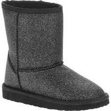 Garanimals Girls Infant Toddler Black Glitter Sparkle Mid-Calf Boots Shoes: 2-13