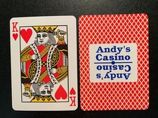 swap playing card   KING OF HEARTS  Andy's Casino  PLAYERS BRAND  Taiwan