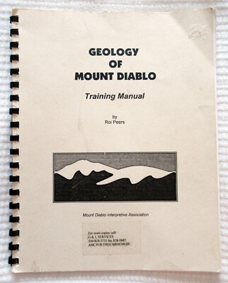 Geology of Mount Diablo Training manual by Roi Peers - good condition