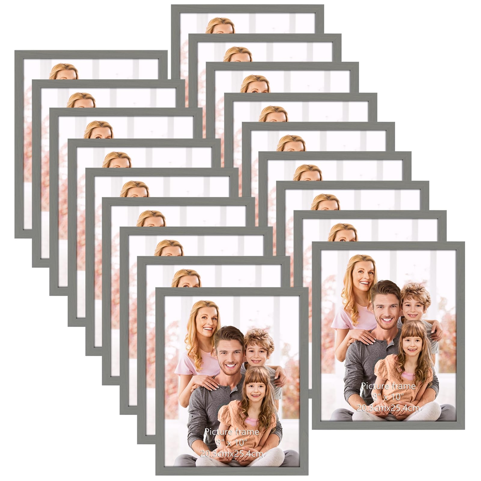 8x10 Picture Frame Set of 18, 8 x 10 Photo Frames Bulk for Wall Hanging or Ta...