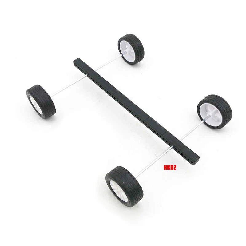 30mm/38mm Räder Gummi Reifen Kunststoff Radnaben RC Modellbau Fahrzeug DIY 1:20 - Bild 2 von 4