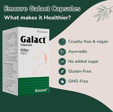 Emcure Galact 30 Capsules Lactation Supplement for Women 100 Natural Formula