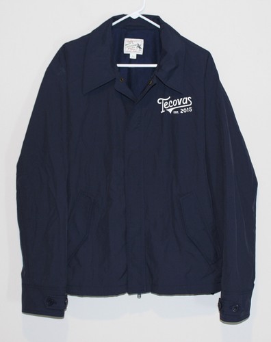 Tecovas Old School Coach's Jacket Navy Lined Windbreaker Men Large