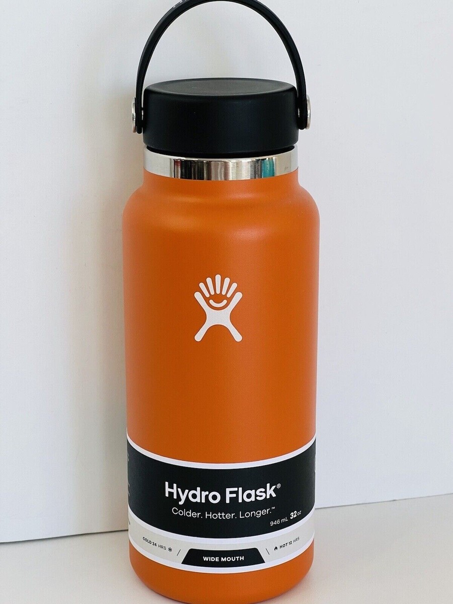 Hydro Flask オレンジ水筒 hydro flask 32 oz NEW MyHydro Orange with green flex cape