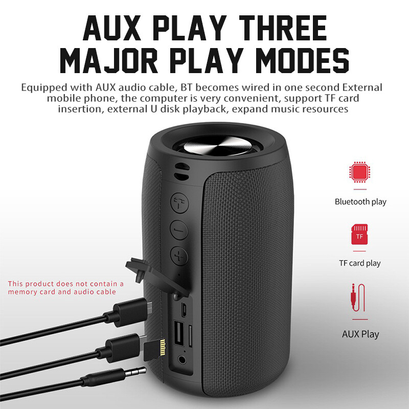 Portable Wireless Bluetooth Speaker Stereo Music Player Mini TWS AUX TF ...