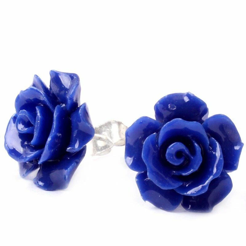 1 par de pendientes florales de plata tibetana tallada de 12 mm de moda para mujer Foto 4 de 4