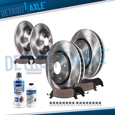 Front Rear Disc Brake Rotor Ceramic Pad for 1996 - 2000 Cirrus Sebring Stratus