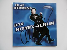 Olaf Henning autograph signed CD booklet "The Hitmix Album"