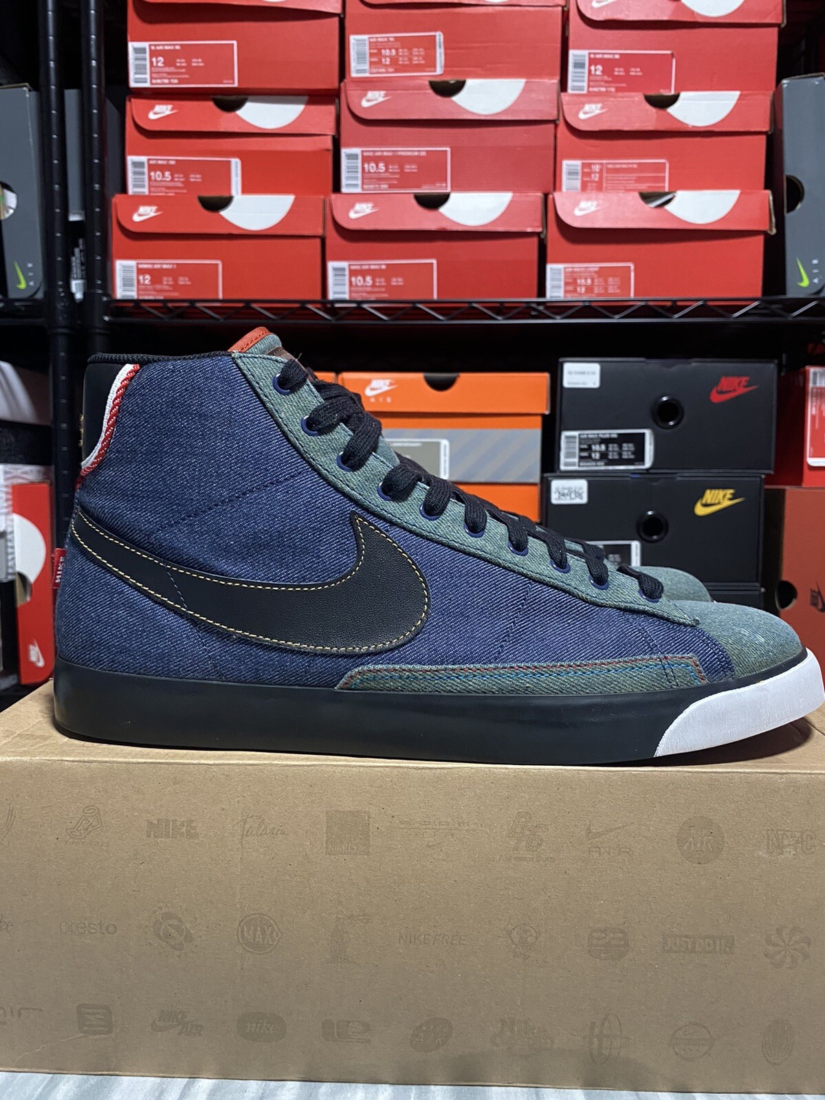 selvedge denim nike blazers