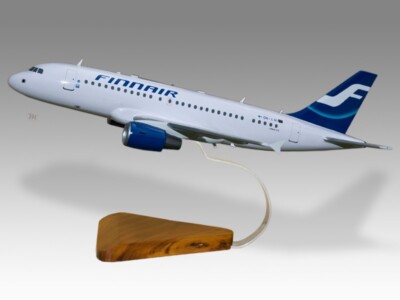 Airbus A319 Finnair Desk Wood Airplane New Model Large Scale 1/100
