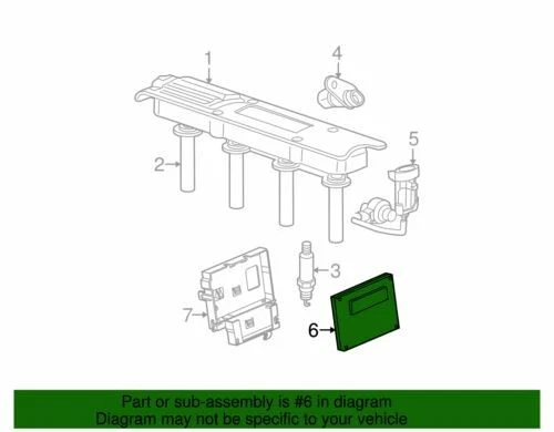 Genuine GM 2004-2007 Chevrolet Saturn Powertrain Control Module PCM ECM 12597520 - Image 2 of 2