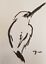 miniature 1  - JOSE TRUJILLO - Art EXPRESSIONISM Collectible  INK WASH on Paper 24&#034; Hummingbird