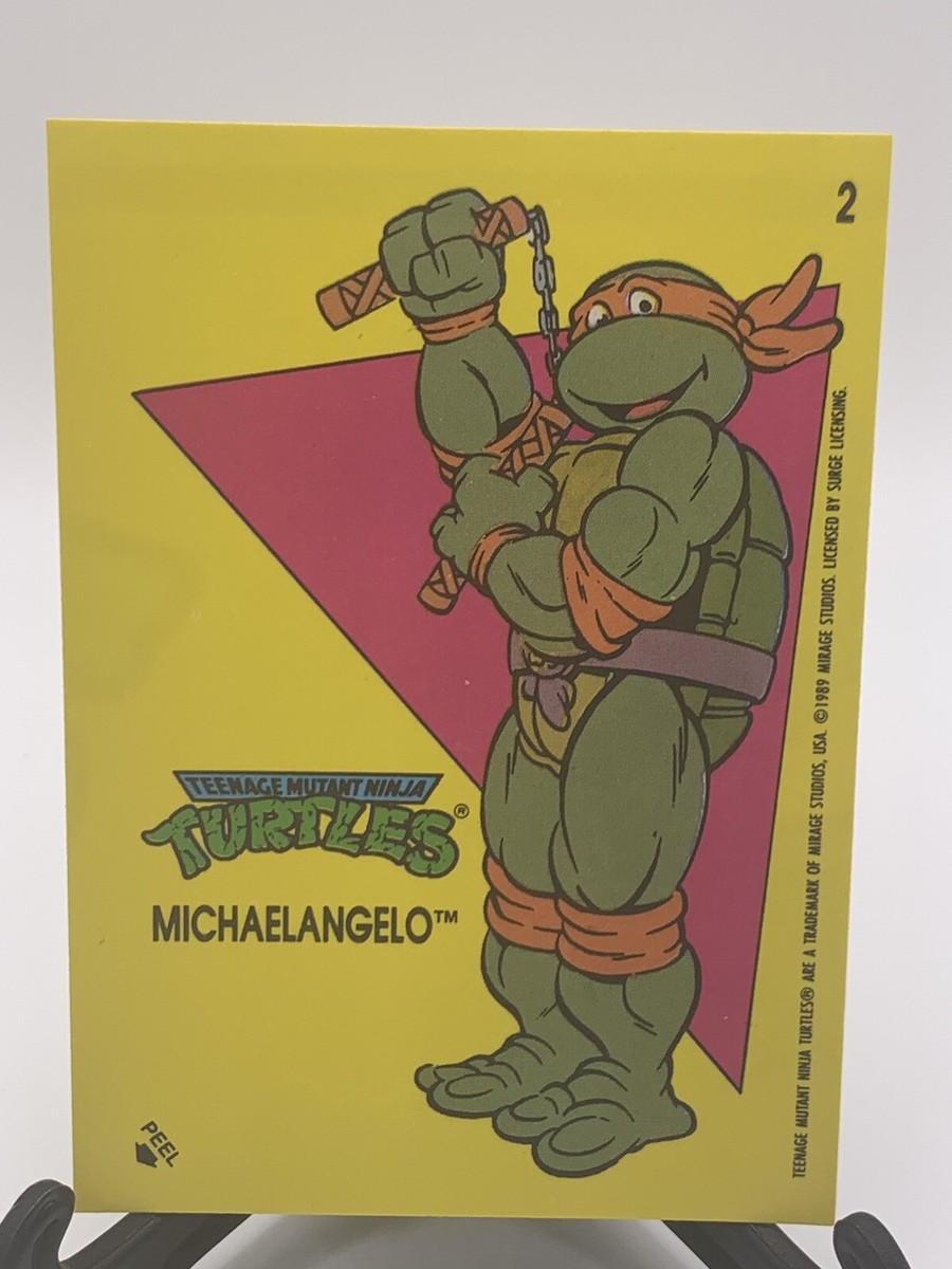 Michaelangelo 1989 Topps Teenage Mutant Ninja Turtles Sticker Card