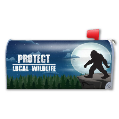 Bigfoot Protect Local Wildlife Mailbox Cover Magnet