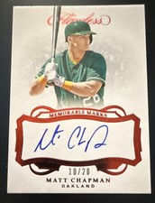 Panini Flawless Memorable Marks Ruby Auto Matt Chapman #MM-MC /20 A’s Giants 