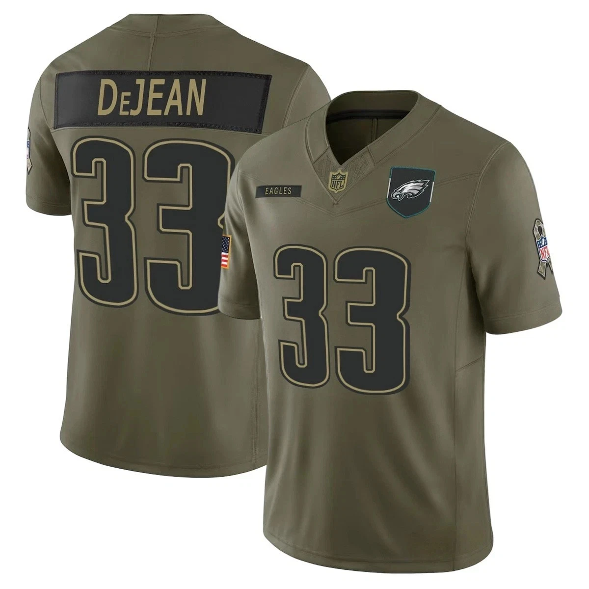 Philadelphia Eagles Olive 2025 Salute to Service Jersey