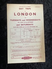 1962 Railway Handbill Derby Midland & Kegworth to London St Pancras