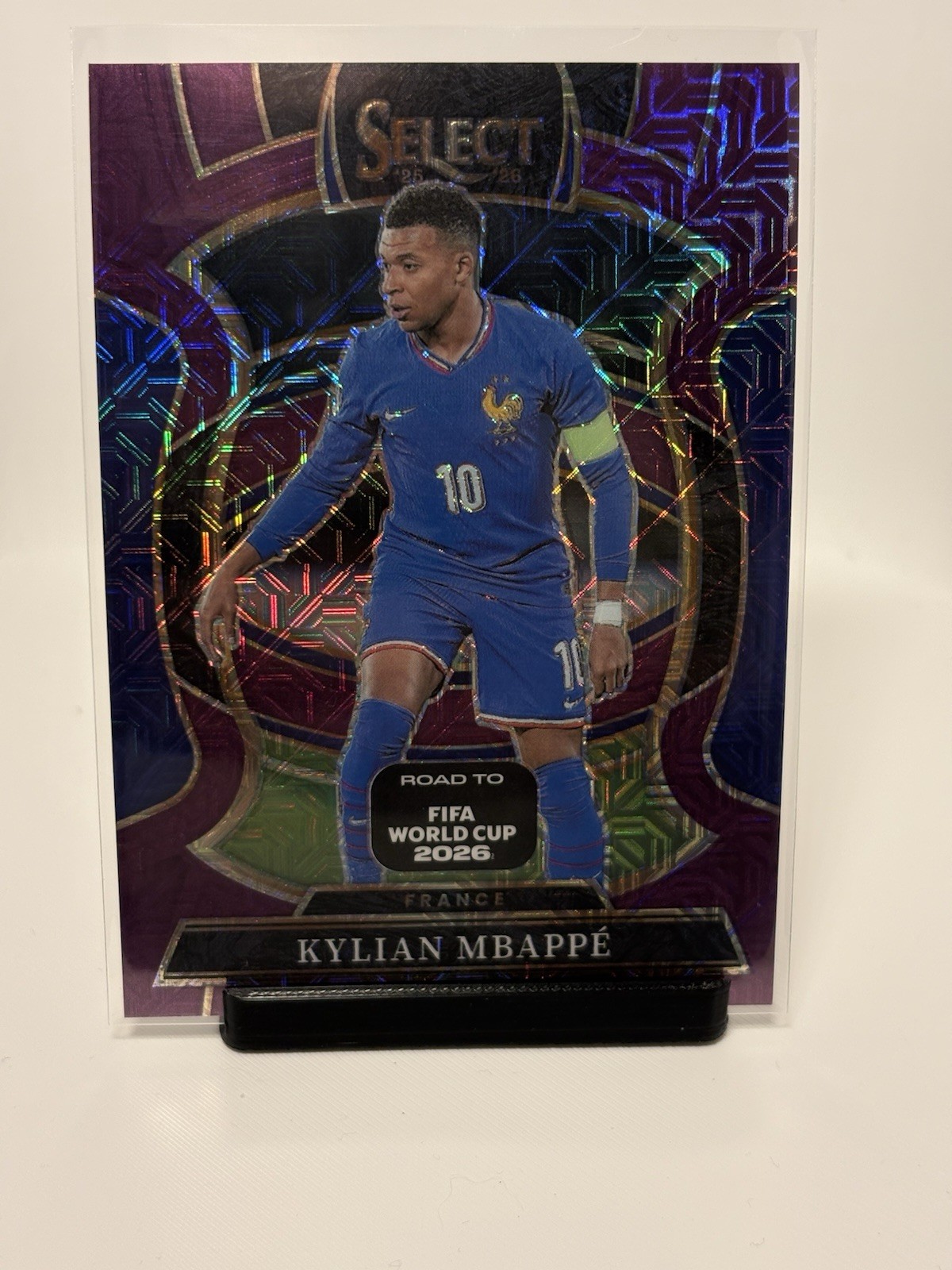 2025-26 Panini Select Fifa World Cup Terrace Kylian Mbappe #80 Purple Mojo