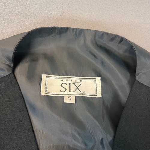 After Six Vest Men’s Sz Small Button Down Unisex Black Wedding Formal Party Pkt - Picture 3 of 8