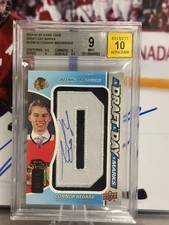 23-2 SP Game Used Draft Day Marks 30/35 Connor Bedard #DDM-CB Rookie Auto 