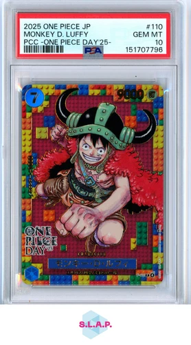 2025 ONE PIECE JP PRE COLL -ONE PIECE DAY '25- 110 MONKEY D. LUFFY GEM MT PSA 10