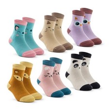 Girls Winter Socks Kids Warm Socks for Girls 10-13 Years Mix Cute Animals 9329