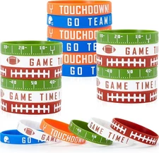BBTO Football Silicone Bracelet Green, Brown, Blue, White, Orange 