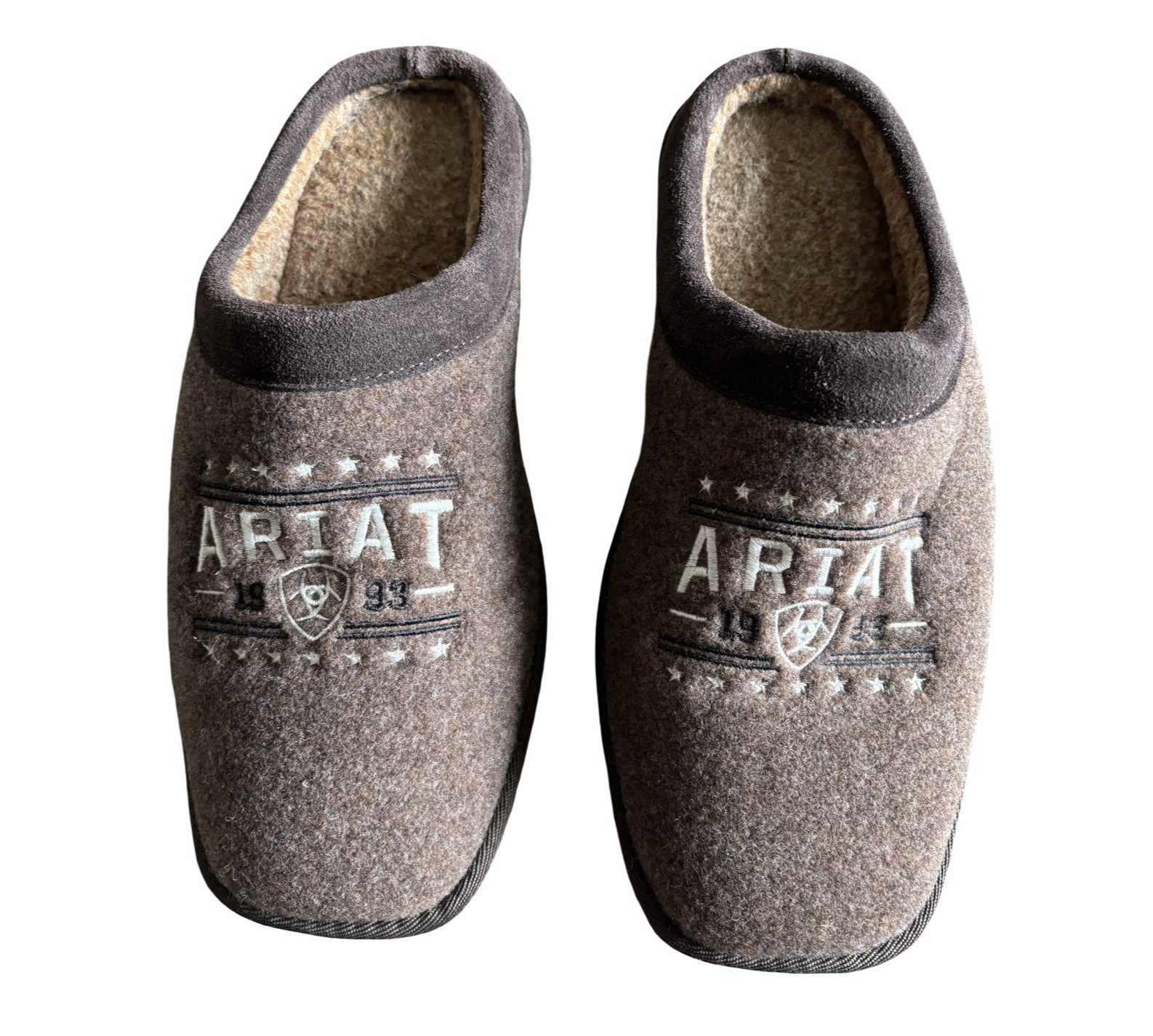 Ariat Men's Square Toe Patriot Slipper Brown Sherpa Lined Sh