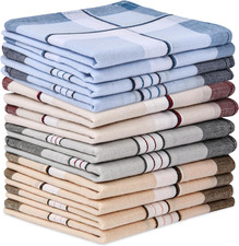 AOMIG Men'S Handkerchiefs, 12 Pack Soft Gents Hankies Set, Mens Premium