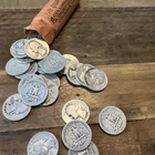Roll Of 40 Silver Washington Quarters