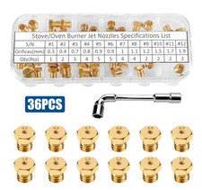 36x Gas Range Stove Oven Orifice Conversion Kit M6x0.75 Nozzles For Propane Lpg