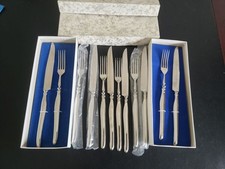 vintage unbenutzt/neu BMF Steakbesteck 6 Personen 12 Teile Besteck Gabel &Messer