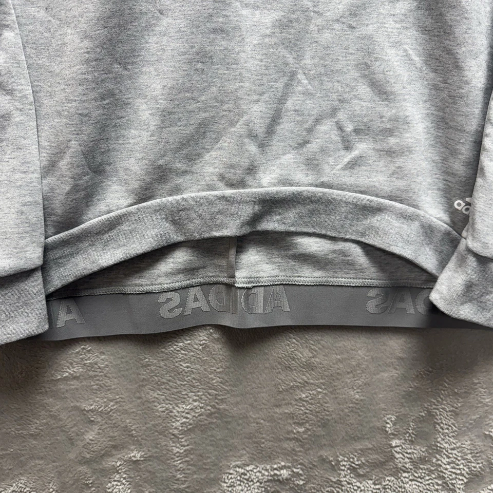 Adidas Delaware Blue Hens Versa Crewneck Sweatshirt Grey Womens Large NEW $80 - Image 4 of 4