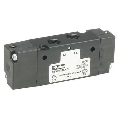 Parker B632000xxa Valve,  Air Pilot, 4 Way, 3/8 In Port