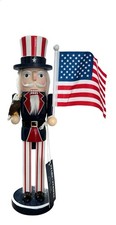 Uncle Sam Nutcracker 14  Patriotic USA Flag 4...
