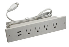 Jenson Furniture Power Distribution Unit Model YS-135801 4 Outlet  2 USB