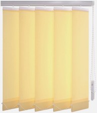 Lamellenvorhang Vertikaljalousie in Gelb  Breite 125 x Höhe 200 cm