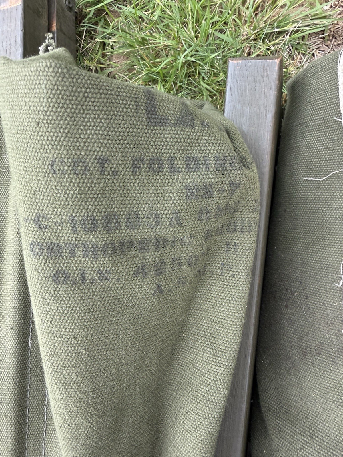 Lettino pieghevole vintage 1952 esercito americano verde buone condizioni funzionante foto 3
