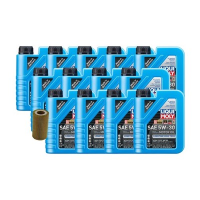 13L Liqui Moly Longtime High Tech 5W-30 Mann Oil Change Kit for Mercedes L4