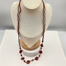 Vintage 90s Beaded Necklace Boho Retro Women's Classic Fashion Jewelry