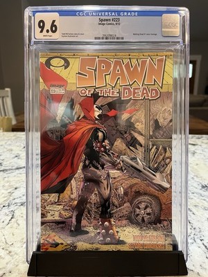 Spawn #223 CGC 9.6 White Pages Walking Dead #1 Homage Todd McFarlane Image