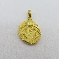 David Yurman 22K Yellow Gold Shipwreck Coin Amulet Pendant 13.5g