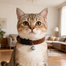 Safety Cat Collar Furry Breakaway Cat Collar with Bell