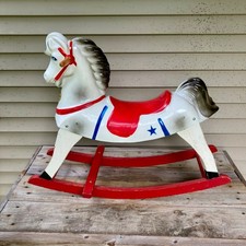 Vintage 1940's Sears Roebuck Happi-Time Rocking Horse Ride-On Toy