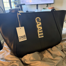 Cavalli Class Sandra Shopper Black Shoulder B...