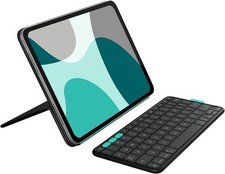 Logitech Flip Folio Keyboard Case for iPad Pro iPad Air 11" Midnight Black