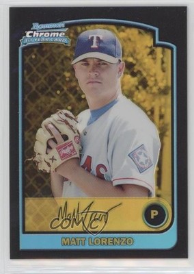 2003 Bowman Draft Chrome Gold Refractor 47/50 Matt Lorenzo #BDP69 Rookie RC 0c2