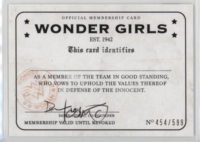 2018 Cryptozoic DC Bombshells Series II Membership Cards /599 Wonder Girls 3gq