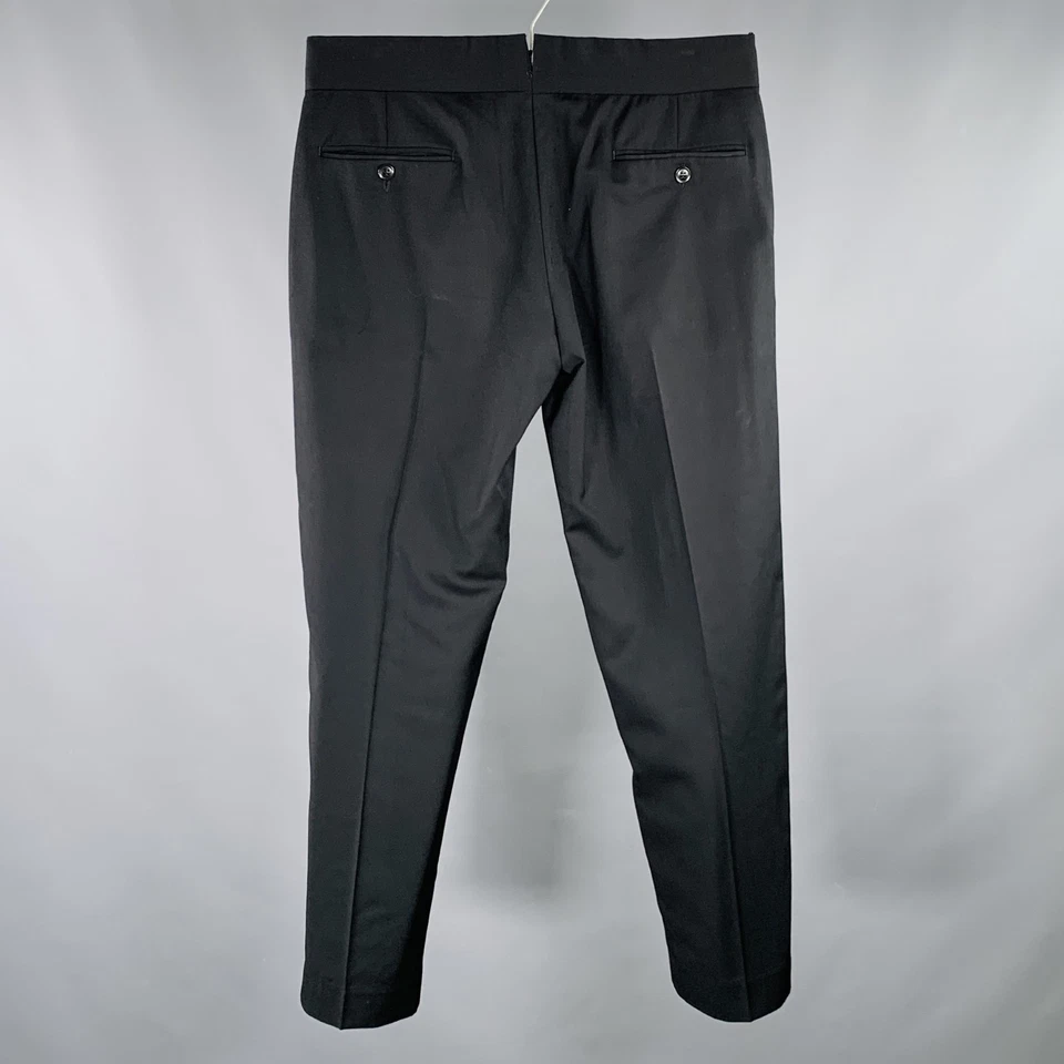 ARMANI COLLEZIONI Size 33 Black Flat Front Dress Pants - Image 2 of 4