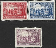 Australia 1937 150th Anniv of New South Wales SG.193/195 Mint (Hinged) Cat:&pound;40